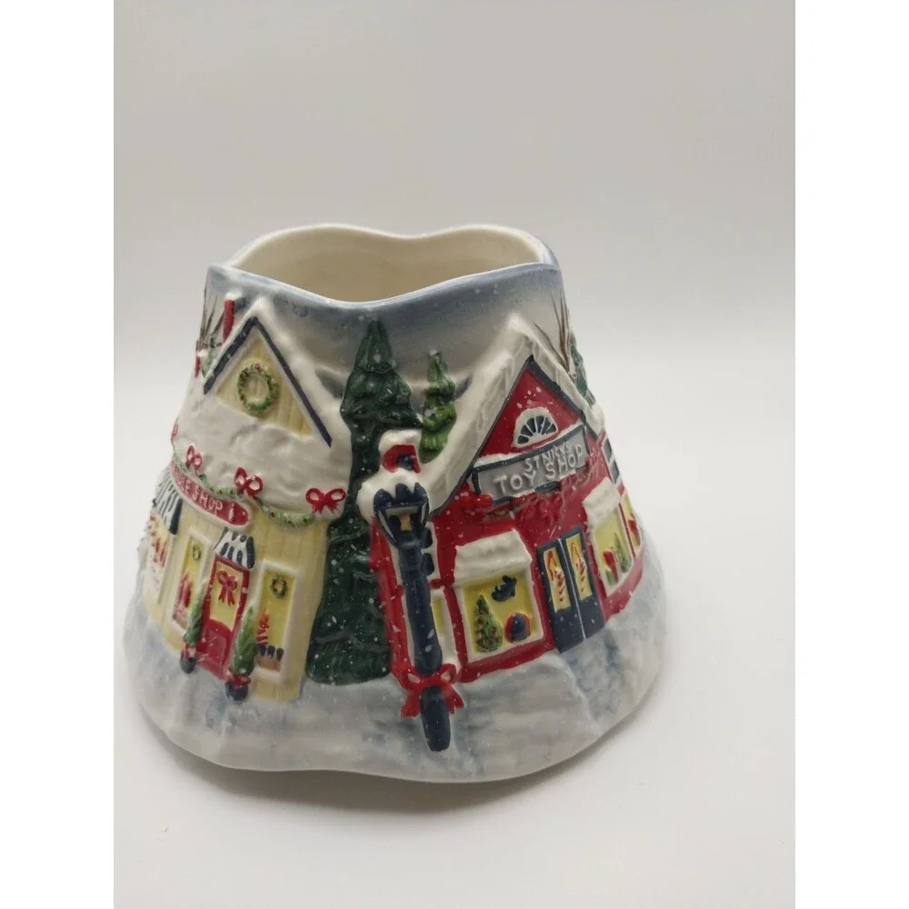 Yankee Candle HOLIDAY SNOW CHRISTMAS VILLAGE Large Jar Topper